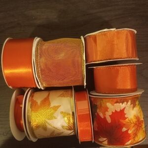 Autumn Ribbon in Orange and Gold